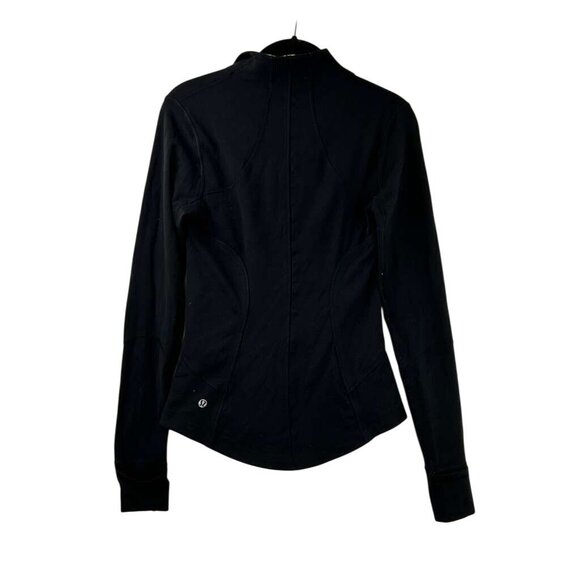Lululemon Women's Size 4 Zip-Up Jacket Black Pow Stripe Split Pea Luon - Picture 3 of 13